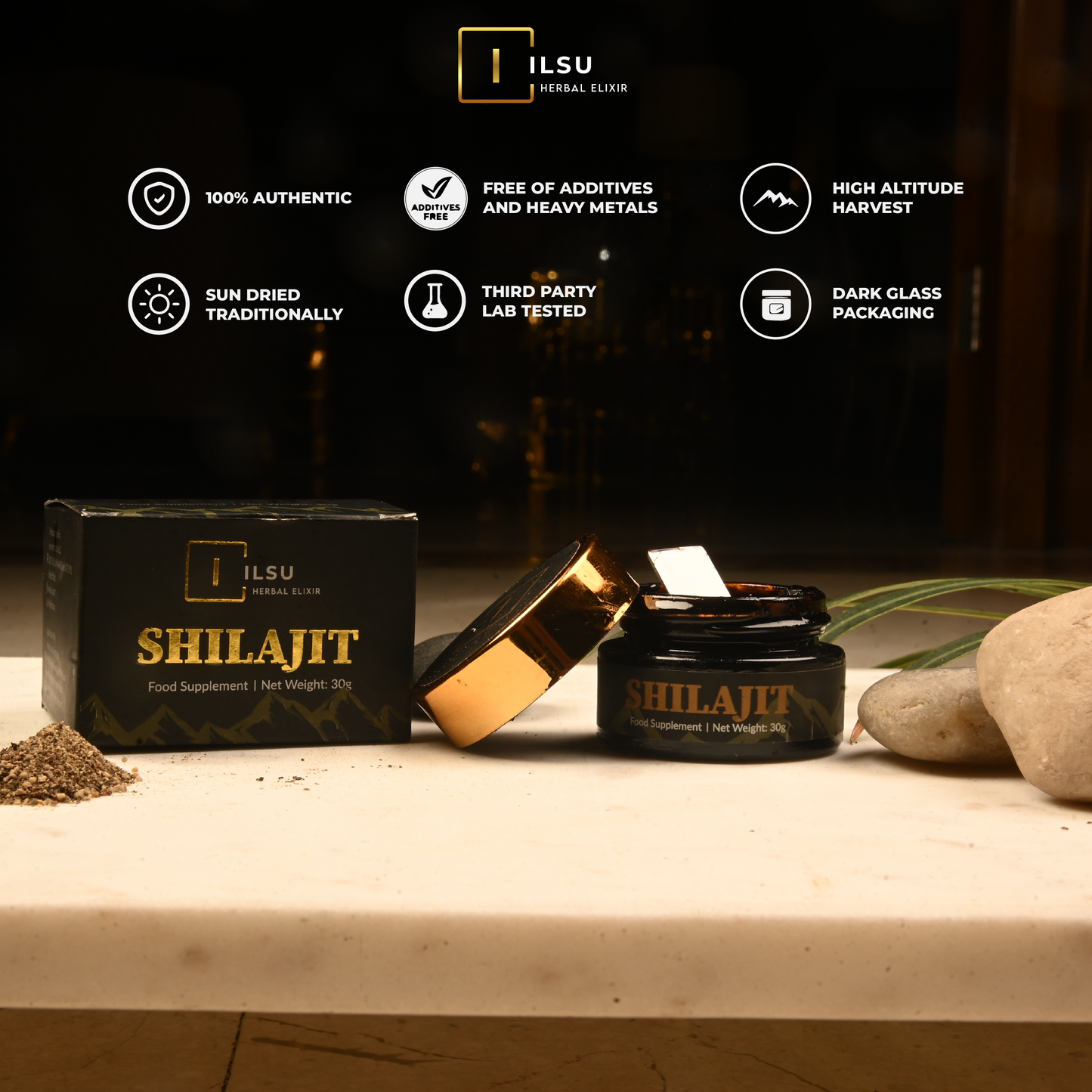 ILSU Pure Himalayan Shilajit | 30g | 60 Day Supply