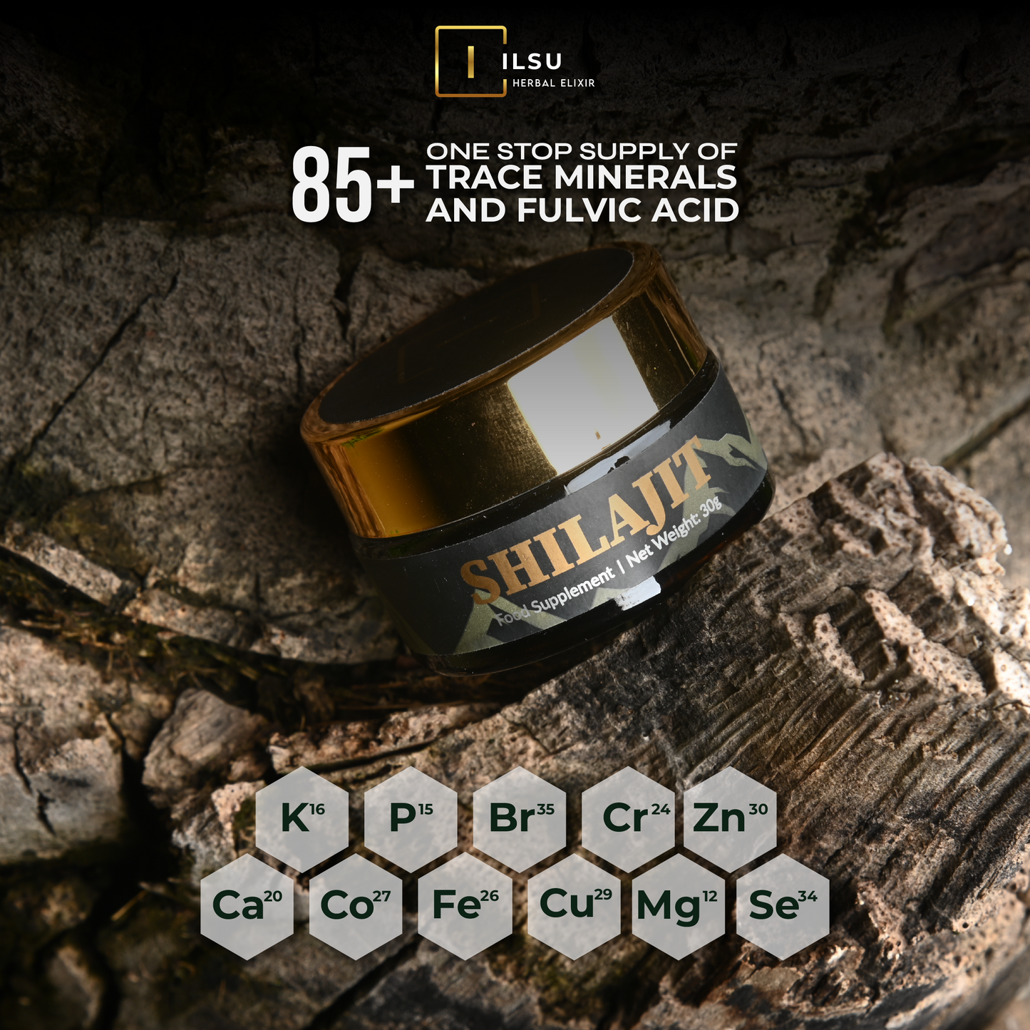 ILSU Pure Himalayan Shilajit | 30g | 60 Day Supply